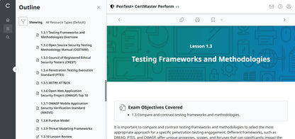 CompTIA PenTest+ CertMaster Perform  PT0-003 (V3) (12 Month Access )