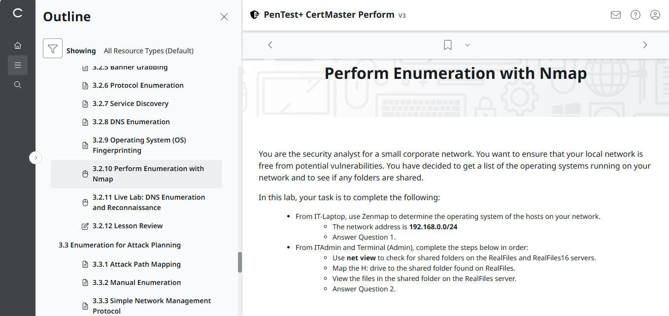 CompTIA PenTest+ CertMaster Perform  PT0-003 (V3) (12 Month Access )